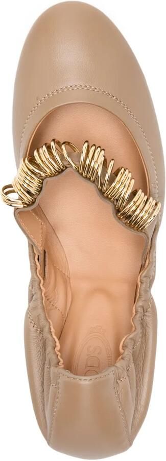 Tod's Leren ballerina's Bruin - Foto 4