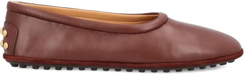 Tod's Leren ballerina's Bruin