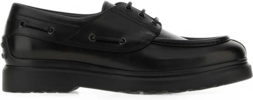 Tod's Leren bootschoenen met veters Zwart