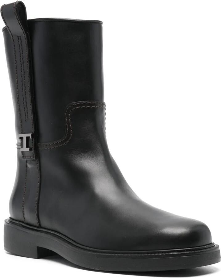 Tod's Leren enkellaarzen Zwart - Foto 2