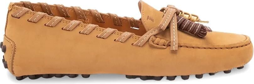 Tod's Leren loafers met kwastje Beige
