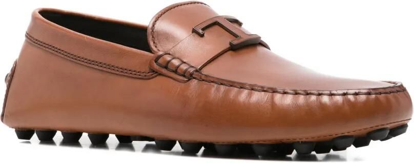 Tod's Leren loafers met logoplakkaat Bruin - Foto 4