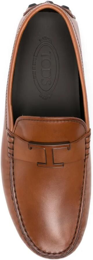 Tod's Leren loafers met logoplakkaat Bruin - Foto 2