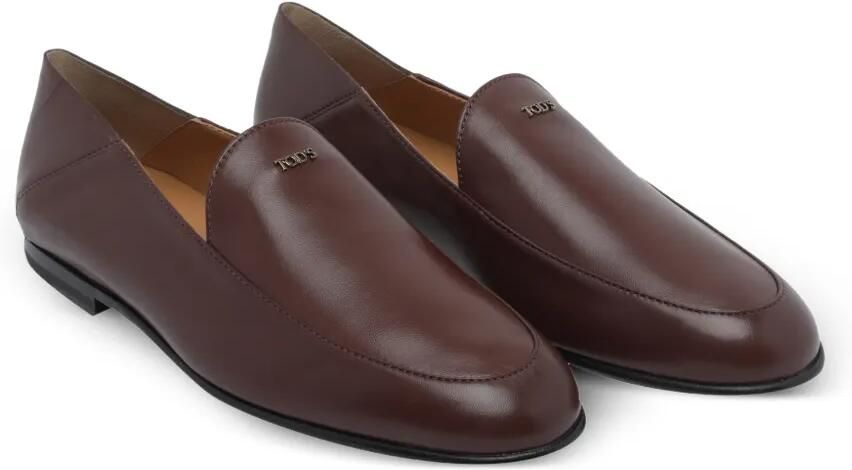 Tod's Leren loafers met logoplakkaat Bruin - Foto 3