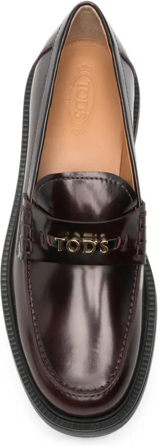 Tod's Leren loafers met logoplakkaat Bruin - Foto 3