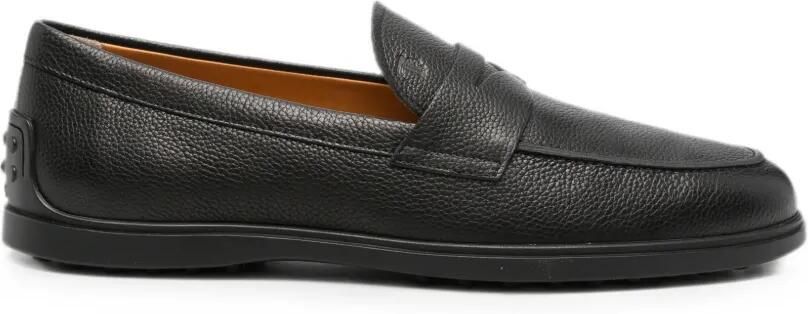 Tod's Leren loafers met textuur Zwart