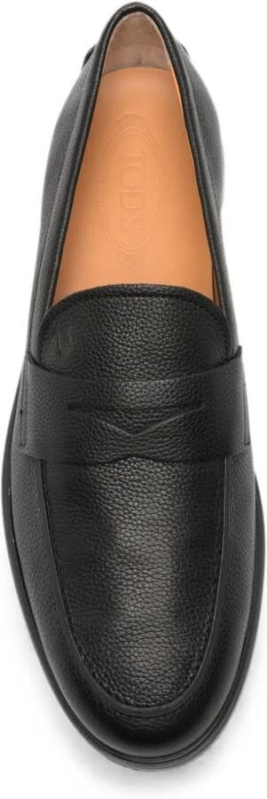 Tod's Leren loafers met textuur Zwart - Foto 4