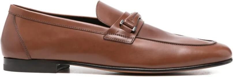 Tod's Leren penny loafers Bruin