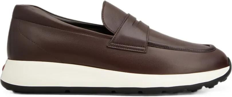 Tod's Leren penny loafers Bruin