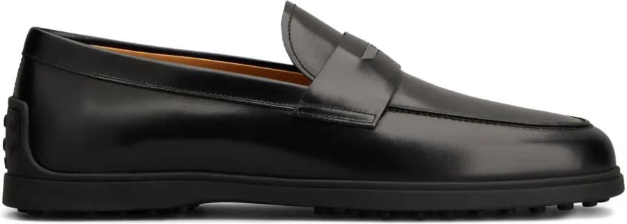 Tod's Leren penny loafers Zwart