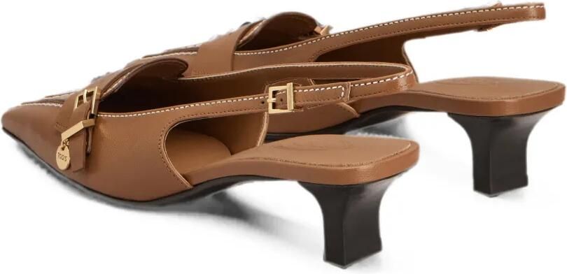 Tod's Leren slingback pumps Bruin - Foto 4