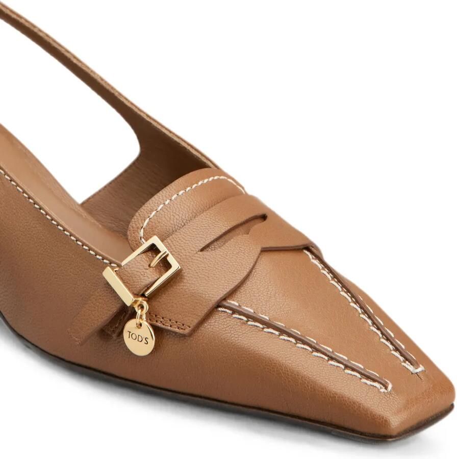 Tod's Leren slingback pumps Bruin - Foto 2
