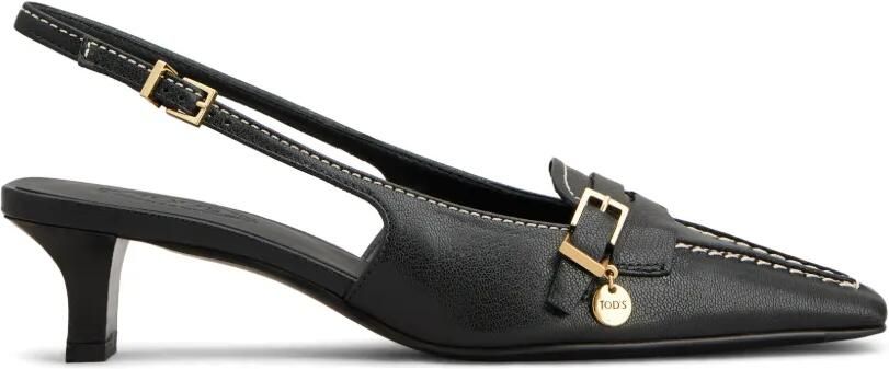 Tod's Leren slingback pumps Zwart