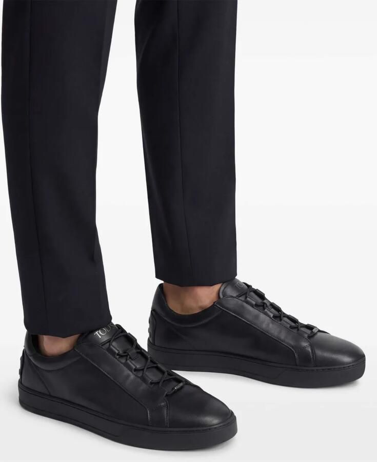 Tod's Leren sneakers met logo-print Zwart - Foto 2