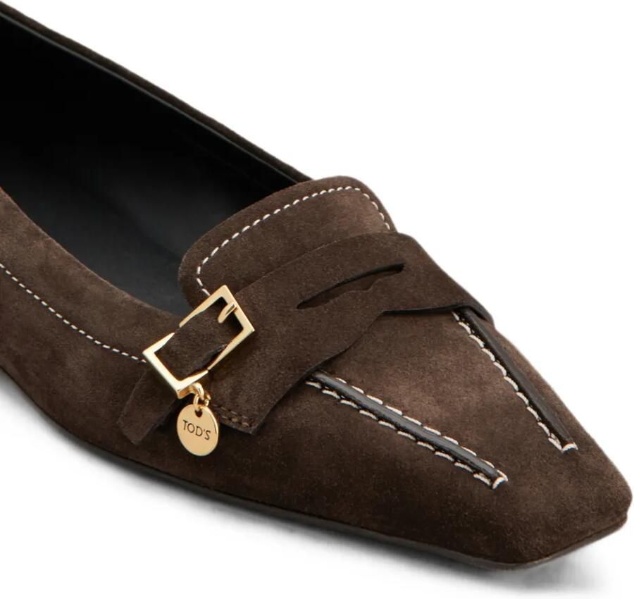 Tod's Loafers met contrasterend stiksel en gespdetail Bruin - Foto 2