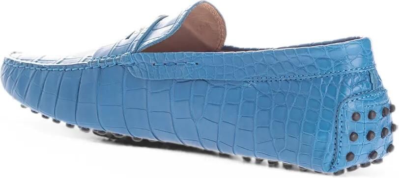 Tod's Loafers met krokodillen-reliëf Blauw - Foto 2