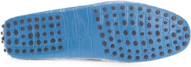 Tod's Loafers met krokodillen-reliëf Blauw - Foto 3