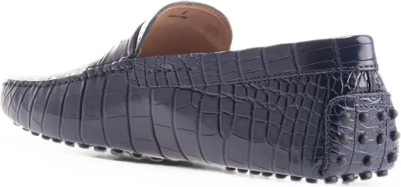 Tod's Loafers met krokodillen-reliëf Blauw - Foto 4