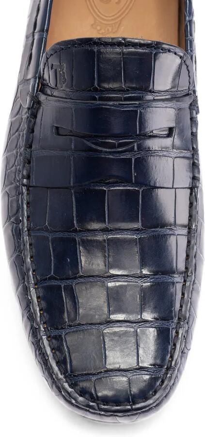 Tod's Loafers met krokodillen-reliëf Blauw - Foto 2