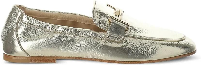 Tod's Loafers met logoplakkaat Goud