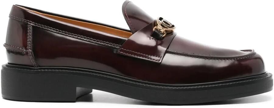 Tod's Loafers met logoplakkaat Rood