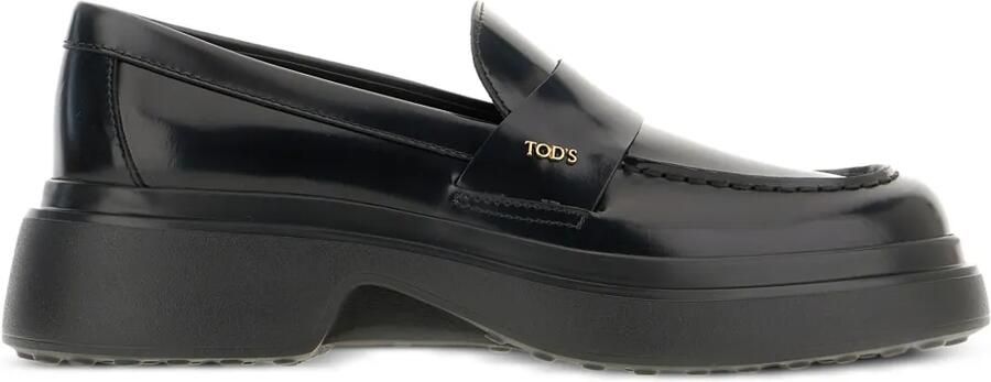 Tod's Loafers met logoplakkaat Zwart