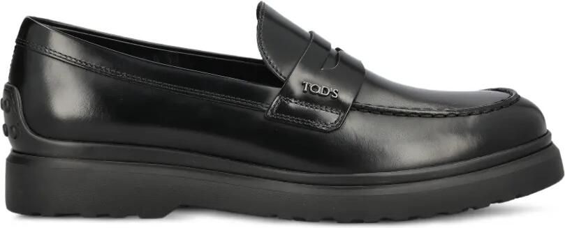 Tod's Loafers met logoplakkaat Zwart