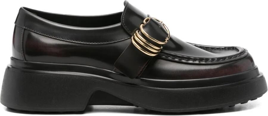 Tod's Loafers met plateauzool en gespdetail Zwart