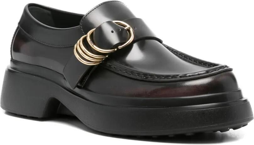Tod's Loafers met plateauzool en gespdetail Zwart - Foto 2