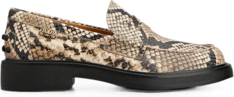 Tod's Loafers met slangenleer-effect Beige