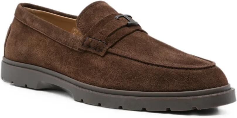 Tod's Loafers met T-plakkaat Bruin - Foto 2