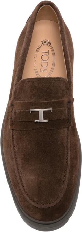 Tod's Loafers met T-plakkaat Bruin - Foto 4