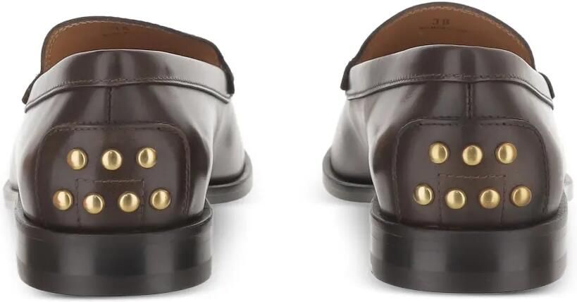 Tod's Loafers van leer met metalen stippen Bruin - Foto 4