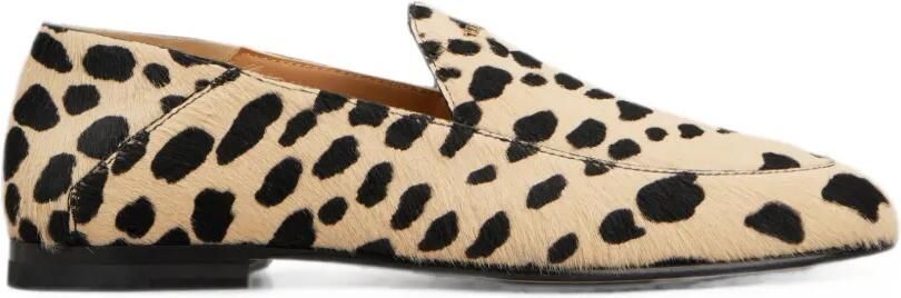 Tod's Loafers van leer met pony-effect Beige