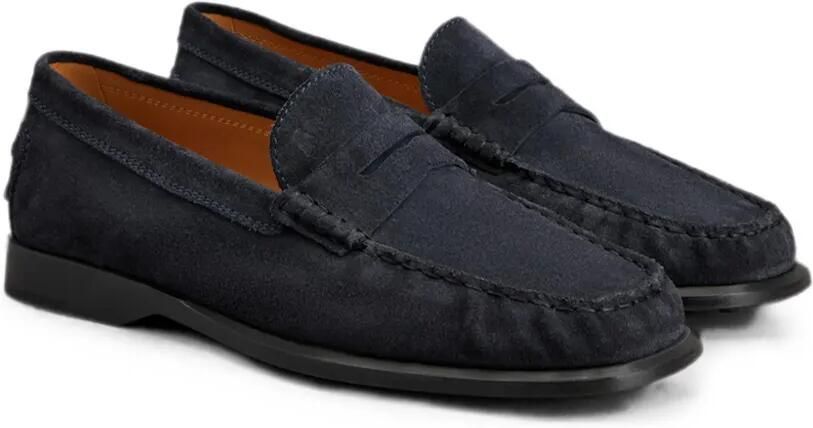 Tod's Loafers van suède Blauw - Foto 4