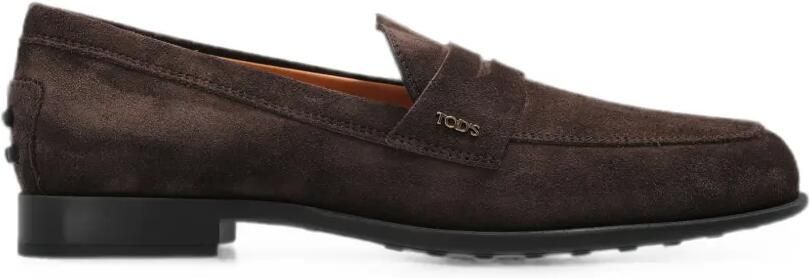 Tod's Loafers van suède Bruin