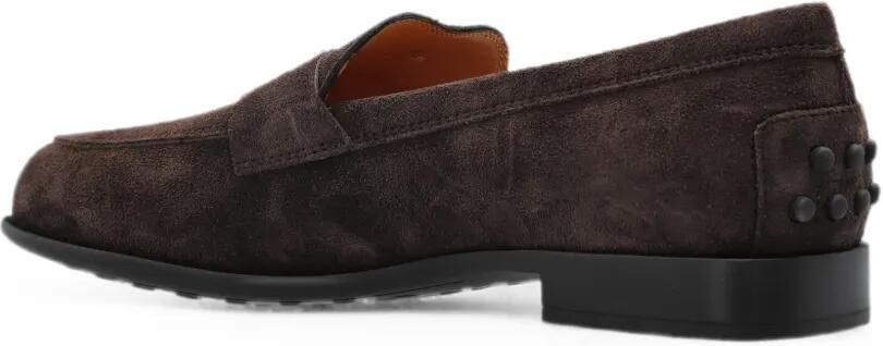 Tod's Loafers van suède Bruin - Foto 4