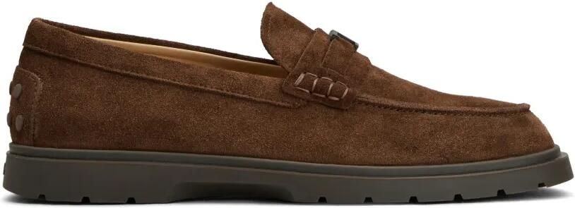 Tod's Loafers van suède Bruin