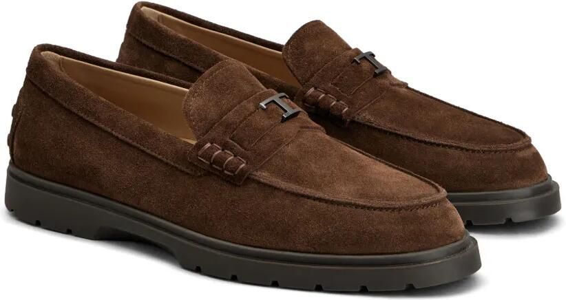 Tod's Loafers van suède Bruin - Foto 3