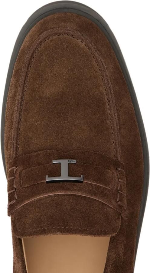 Tod's Loafers van suède Bruin - Foto 2