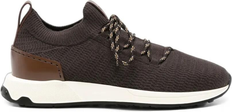 Tod's logo-patch panelled sneakers Bruin