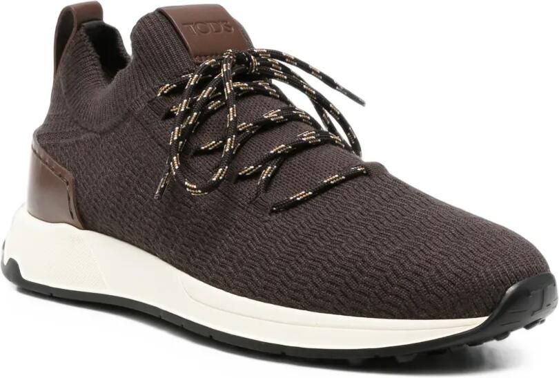 Tod's logo-patch panelled sneakers Bruin - Foto 2