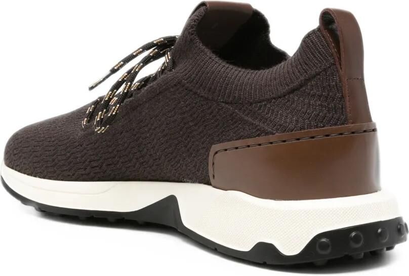 Tod's logo-patch panelled sneakers Bruin - Foto 3