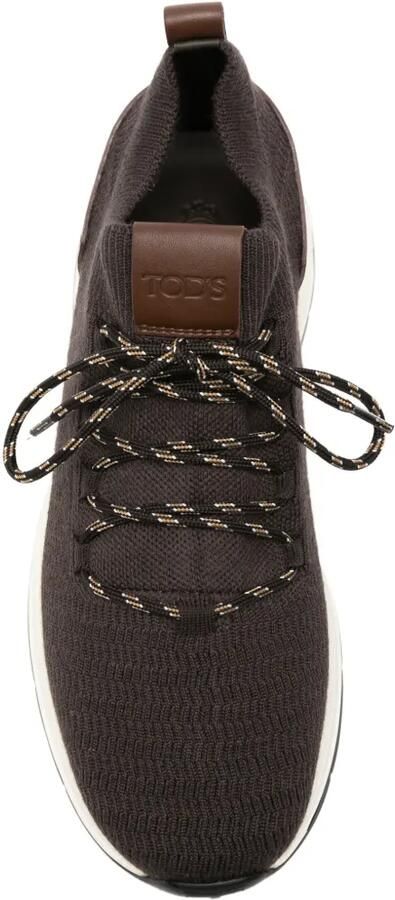 Tod's logo-patch panelled sneakers Bruin - Foto 4