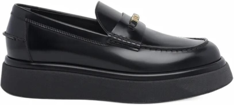 Tod's Loafers met logoplakkaat en plateauzool Zwart