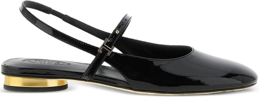 Tod's Mary Janes lakleren ballerina's Zwart