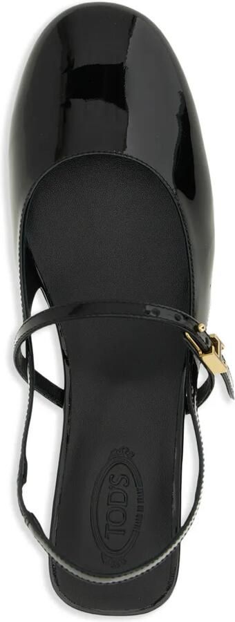 Tod's Mary Janes lakleren ballerina's Zwart - Foto 4