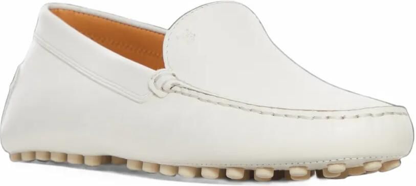 Tod's metal dots gommino loafers in leather Wit - Foto 3