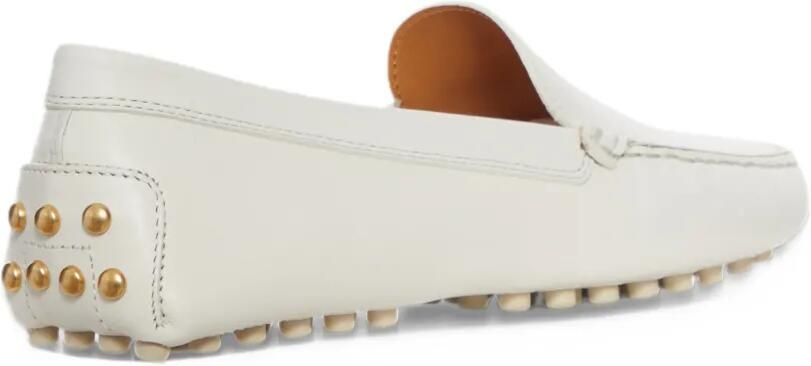 Tod's metal dots gommino loafers in leather Wit - Foto 2