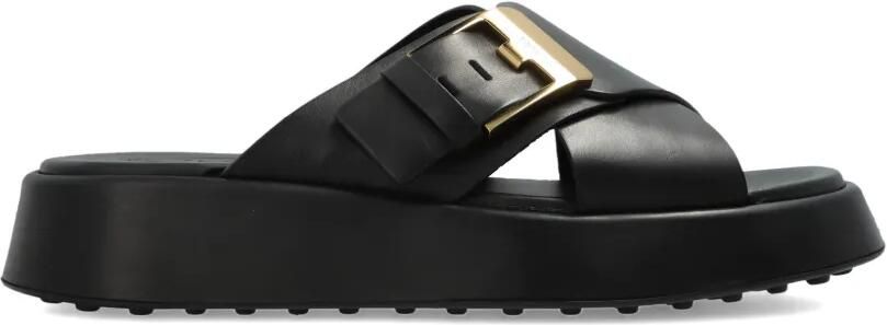 Tod's Muiltjes met gekruiste bandjes Zwart